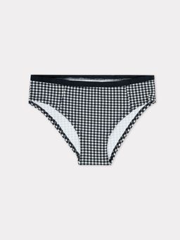 Цена за 2 штуки! Трусы женские слипы белые в черную клеточку черная клеточка на белом 412246H