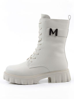 04-PAX27-2Z MILK Ботинки зимние женские (натуральная кожа, 100% шерсть)