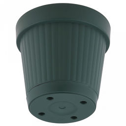 Горшок для цветов пластмассовый "Классика" 1,4л, д14,5см, h13,5см, с поддоном, темно-зеленый (Россия)