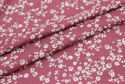 Штапель Цветочный вихрь цв.лилово-розовый, СОРТ2, ш.1.45м, вискоза-100%, 100гр/м.кв - Купава фото 7
