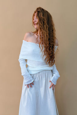 Блуза женская ИЗГИБ127/02/Молочный - M&G all natural фото 7