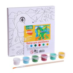 Картина по номерам Дино в тропиках 15 15 см - Школа талантов фото 4