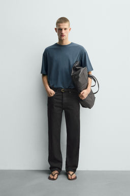 CAMISETA RELAXED FIT PARCHE / Azul