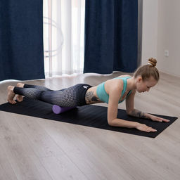 Ролик массажный Sangh, 30×9 см, цвет фиолетовый