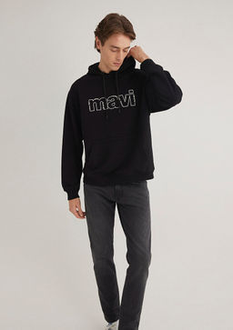 Mavi Logo Bask?l? Siyah Sweatshirt  фото 3