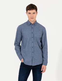 Mavi Slim Fit Uzun Kollu G_mlek