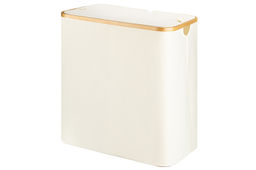 Корзина для белья 54*33*59 см 105 л с 2 отделениями и с 2 крышками, молочная - Elan gallery фото 3