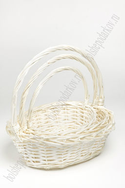 Корзины овальные, 3 в 1 (SF-7072) белый