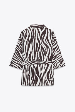 ANIMAL PRINT SAFARI SHIRT - Zara фото 7