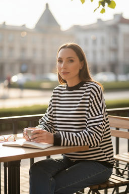 Свитшот полоска с черным, тельняшка, футер 2хнитка петля, пенье