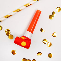 Карнавальный язычок «Горох», набор 6 шт., красный