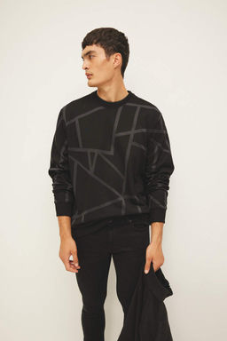 Толстовка Modern Fit с круглым вырезом - Defacto фото 2