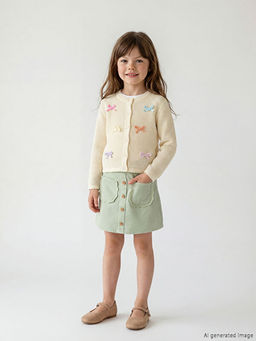 Gabardin K?z ?ocuk ?ort Etek