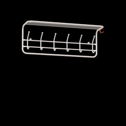 Вешалка с полкой 80см (7) Белый