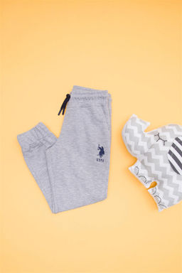 Серые меланжевые спортивные штаны для мальчика - U.s. polo assn фото 6