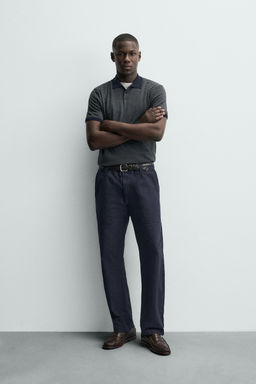REGULAR FIT STRIPED KNIT POLO SHIRT - Zara фото 8