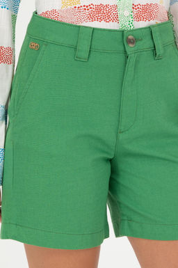 Женские зеленые тканые шорты - U.s. polo assn фото 5