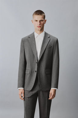 BLAZER TRAJE RAYA DIPLOM?TICA CON LANA / Gris - Zara фото 2