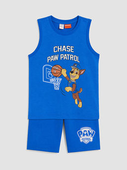 Paw Patrol Bask?l? Erkek ?ocuk ?ortlu Pijama Tak?m?