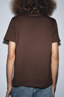 METALLIC SHORT SLEEVE T-SHIRT - Zara фото 5