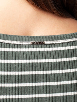 D43.222 Топ женский оливковый-белый