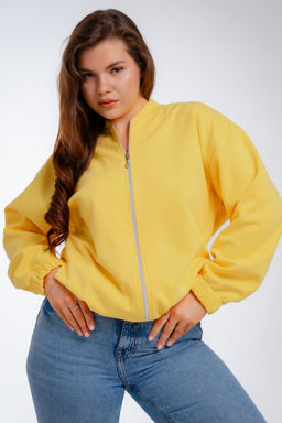 Бомбер из коттон фита жёлтый - Амадэль фото 17