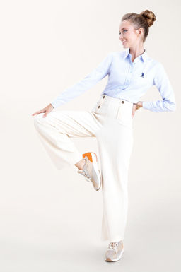 U. S. Polo Assn Женская голубая базовая рубашка с длинным рукавом