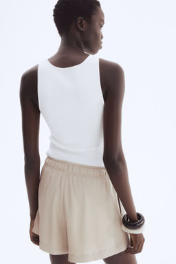Pantal?n corto de sarga con cord?n de ajuste - H&m фото 7