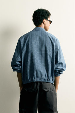 CAMISA RELAXED FIT CUADROS CREMALLERA / Azul - Zara фото 3