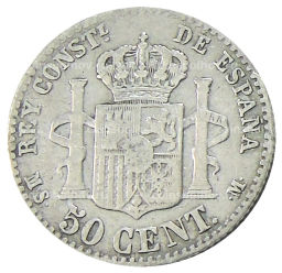 50 сентимо 1881 года Испания