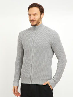 кардиган мужской базовый из хлопка на молнии - Glenfield фото 5