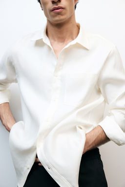 Camisa en mezcla de lino Easy Care Regular Fit - H&m фото 5