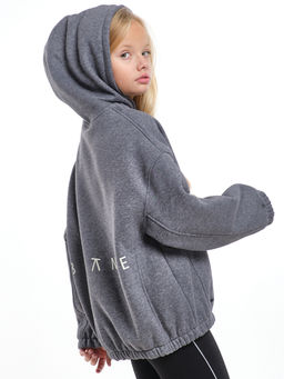 Худи one size с начесом удлиненное с капюшоном спортивное UD 8015 салатовый - Mini maxi фото 20