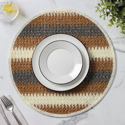 Салфетка сервировочная Доляна Vincula, d=38 см, цвет коричневый  фото 3