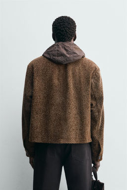 BRUSHED SUEDE LEATHER JACKET - Zara фото 3