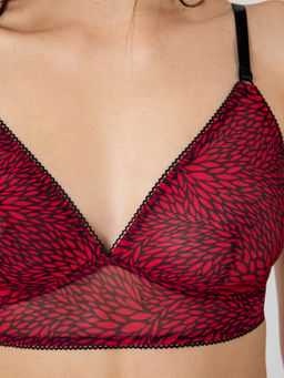 Бюстгальтер женский в красном цвете с принтом абстракция абстракция на красном 512421 - Mark formelle фото 4