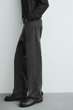 PANTAL?N RELAXED FIT FLOCADO / Gris - Zara фото 5