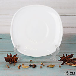 Блюдце 150 мм белое квадратное FBD220 (WHITE ) /уп 96/