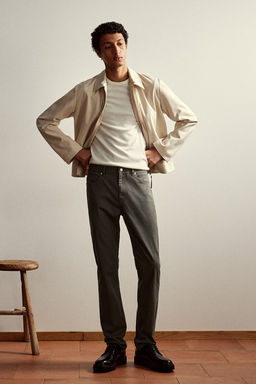 Pantalon en sarga de algodon Slim Fit - H&m фото 3