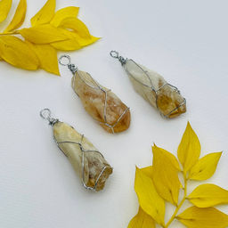 Кулон из необработанного Цитрина