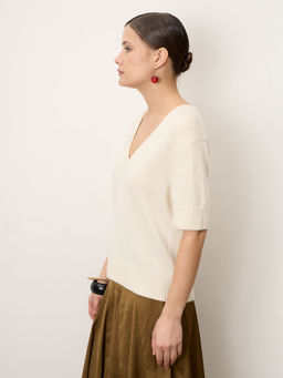 Джемпер женский из кашемира 3060 кремовый