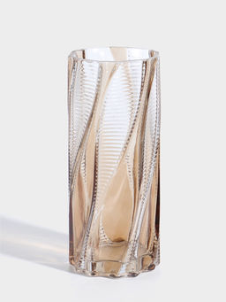 Ваза стекло настольная "Херби" 25х11 см, прозрачно-коричневый