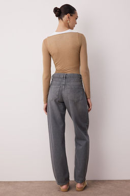 TRENDYOLMILLA Antrasit Premium Dusuk Bel Skater Baggy Jeans TWOSS25JE00173 фото 9