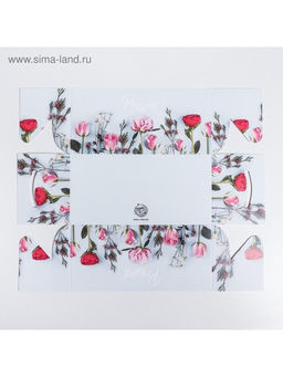 Цена за 5 шт. Коробка для капкейков, кондитерская упаковка, 2 ячейки «Present», 16×8×7.5 см