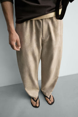 PANTAL?N CHINO RELAXED FIT JACQUARD / Tostado - Zara фото 5