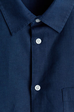 Camisa en mezcla de lino Relaxed Fit - H&m фото 12