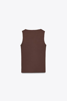 POLYAMIDE TOP WITH WIDE STRAPS - Zara фото 34