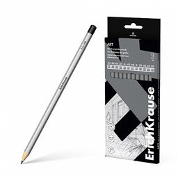 Цена за 12 шт. Набор из 12 чернографитных карандашей ErichKrause Art, шестигранных, 5H, 4H, 4H, 2H, H, HB, HB, B, 2B, 4B, 4B, 5B (в коробке)