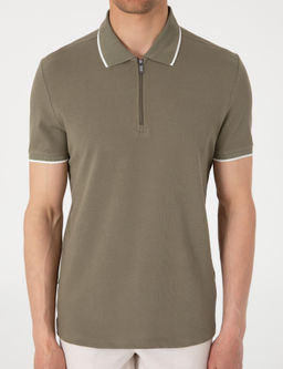 Haki Slim Fit Polo Yaka Ti__rt - Pierre cardin фото 6