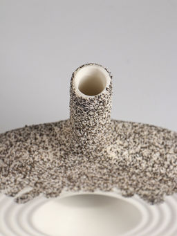 Ваза «Паскуаль», 26.5×20 см, керамика, бело-серая